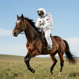 horse horse on astronauts back