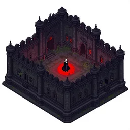 bloodborne as a 1 6 - bit game, screenshot, isometric