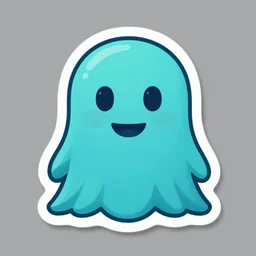 cthulhu as 😇 emoji, telegram sticker design, flat design, glossy design, white outline.