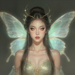 portrait of fairy, latina, rule of thirds, haze, intricate, anime, symmetrical!!, makeup, loreal, maybelline, trending on artstation, art by greg rutkowski and rachel suggs, filmic, vsco, concept art, artstation, digital painting, cg society, elegant, model