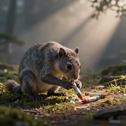 zippy eating crayons