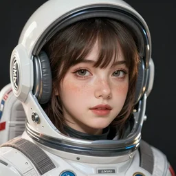 portrait Anime space cadet girl Anna Lee Fisher cute-fine-face, pretty face, realistic shaded Perfect face, fine details. Anime. realistic shaded lighting by Ilya Kuvshinov Giuseppe Dangelico Pino and Michael Garmash and Rob Rey, IAMAG premiere, aaaa achievement collection, elegant freckles, fabulous