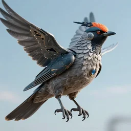 very high detailed hd wallpaper photo of future bird, highly detailed illustration highlights, 8K detail post-processing