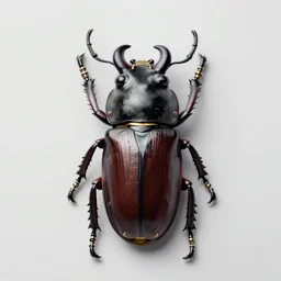 stag beetle, steampunk, 3 d model, unreal engine realistic render, 8 k, micro detail, elegant, highly detailed, centered, digital painting, sharp focus