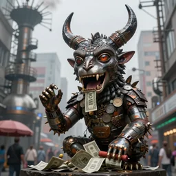Moloch whose mind is pure machinery! Moloch whose blood is running money! Moloch whose fingers are ten armies! Moloch whose breast is a cannibal dynamo! Moloch whose ear is a smoking tomb! Moloch whose eyes are a thousand blind windows! Moloch whose skyscrapers stand in the long streets like endless Jehovahs! Moloch whose factories dream and croak in the fog! Moloch whose smoke-stacks and antennae crown the cities!