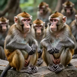monkeys in a mosh pit, hyperrealism, 4k