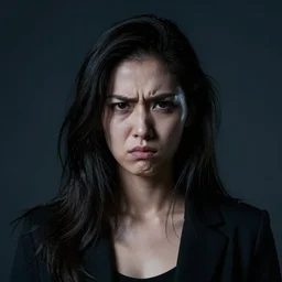 angry woman photo dramatic lighting