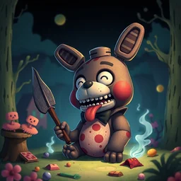 akihito tsukushi high resolution 4 k made in abyss design fat cute pepe's bizarre nausicaa clothing swamp village design body a field of cool colors shading, paradise, meat butchery, pogrom, war, scott cawthon animatronic five nights at freddy's desolation desolation, art in the style of akihito tsukushi