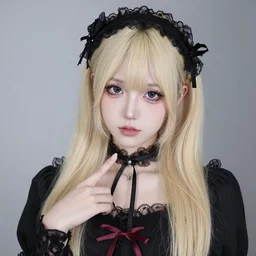 cute goth girl blonde hair