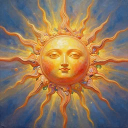 a hyper - detailed 3 d render like an oil painting of the the radiant beams of the floral sun, surrealism!!! surreal concept art, lifelike, photorealistic, digital painting, aesthetic, smooth, sharp focus, artstation hd, by greg rutkowski, bruce pennington, valentina remenar and asher duran,