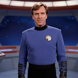 austin powers as lieutenant riker on the bridge of the starship ncc-1701-d