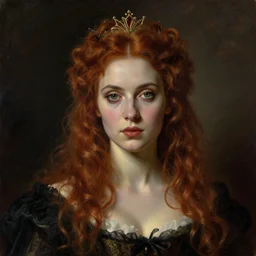 Gothic princess portrait. By Alexei Harlamov, highly_detailded