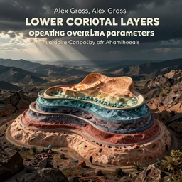 photorealistic poster by alex gross, lower cortical layers operating over continuous parameters