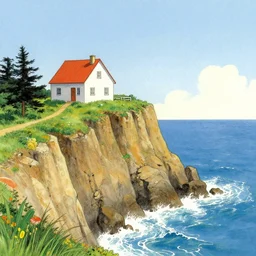a house on a cliff by the ocean by david wiesner