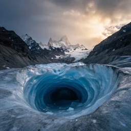 landscape photography by marc adamus, ice cave, dramatic lighting, mountains, clouds, beautiful'gives instant pleasant looking photography - like images