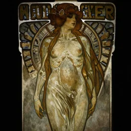 the mistress, dream mistress, anatomical body, by Mucha, by Caravaggio, trending on artstation, dark, moody, chiaroscuro