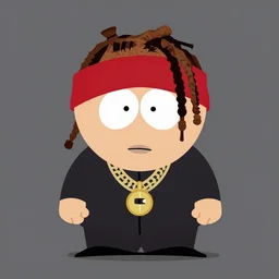 lil wayne in the style of south park art style