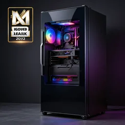 rgb gaming fridge, highly detailed, 8 k, hdr, smooth, sharp focus, high resolution, award - winning photo