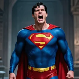 painful Superman >yelling<<<<