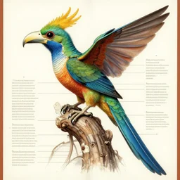 Highly detailed labeled medical anatomy poster of a quetzalcoatl