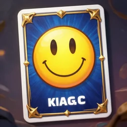 smiley face magic card. unkillable. unstoppable. unbeatable. fantasy art artstation