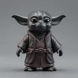 accurate detailed pvc, figurine of black yoda!!! figurine!!!, studio lighting, grey background, no shadow, trending on artstation, 4 k, highly detailed!!!