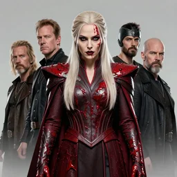 portrait of khaleesi wearing evil red oily tar by hr giger, greg rutkowski, luis royo and wayne barlowe, 8 k