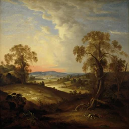 landscape painted in style of rubens