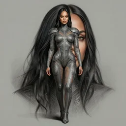 a full body portrait of ana de armas, intricate, sharp focus, illustration, highly detailed, digital painting, concept art, matte, art by ruan jia and wlop and greg rutkowski, masterpiece
