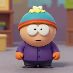 a famous scene from Southpark in clay, 3d render, unreal engine