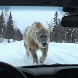 yeti caught on dashcam footage