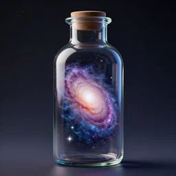 galaxy in a bottle, highly detailed digital art
