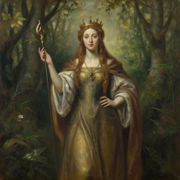 Virdoeus, queen of nature, oil on canvas