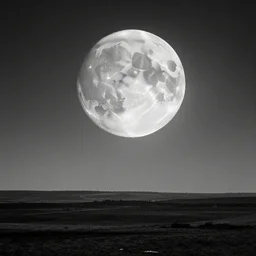 moon hitting earth, Edward Hopper and James Gilleard Zdzis, black and white, hazy transition, increase noise