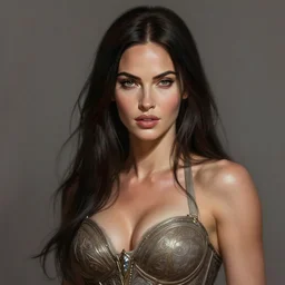 portrait of megan fox, muscular upper body, fantasy, intricate, elegant, highly detailed, digital painting, artstation, concept art, matte, sharp focus, illustration, art by aenaluck and roberto ferri and greg rutkowski, epic fantasy, digital painting