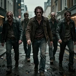 zombies in london, ultra realistic, photorealism, from the movie dawn of the dead - n 9