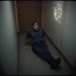 Ron Desantis lost in the backrooms, alone!!!!!, photo, security camera footage, liminal, dismal, dim lighting!!!, desaturated!!!