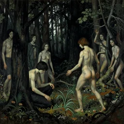a cult ritual in a dark forest, high detailed beksinski painting, by adrian ghenie and gerhard richter. art by takato yamamoto. masterpiece, deep colours.