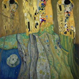 beautiful ultra detailed realistic painting of a craggy mountain ledge surrounded by aquatic rocks, by paul klee and eleanor vere boyle and gustav klimt and juan gimenez