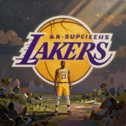 the Los Angeles Lakers in the las supper painting
