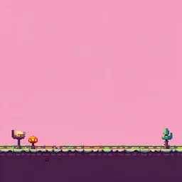 a screenshot of a game with a pink background by paul kelpe, polycount, temporary art, # screenshotsaturday, 2 d game art, concept art