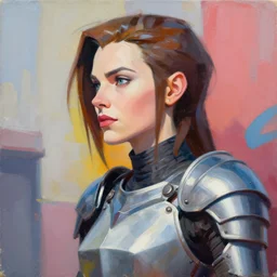 greg manchess portrait painting of partially armored milla jovovich's appearance of leeloo from the 5 th element as overwatch character, medium shot, asymmetrical, profile picture, organic painting, sunny day, matte painting, bold shapes, hard edges, street art, trending on artstation, by huang guangjian, gil elvgren, ruan jia, randy vargas, greg rutkowski