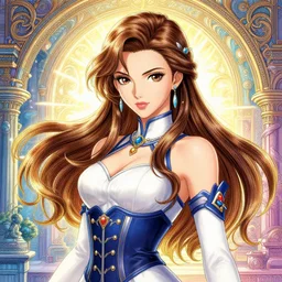 the portrait of the lawful good alignment personified as an absurdly beautiful, graceful, elegant, sophisticated, young woman, an ultrafine hyperdetailed illustration by kim jung gi, irakli nadar, intricate linework, bright colors, octopath traveler, final fantasy, unreal engine 5 highly rendered, global illumination, radiant light, detailed and intricate environment