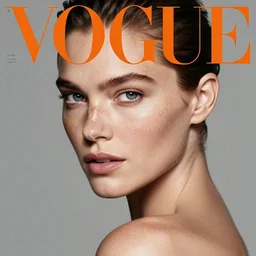a beautiful professional photograph by herb ritts for the cover of vogue magazine of a beautiful lightly freckled and unusually attractive female fashion model looking at the camera in a flirtatious way, zeiss 5 0 mm f 1. 8 lens