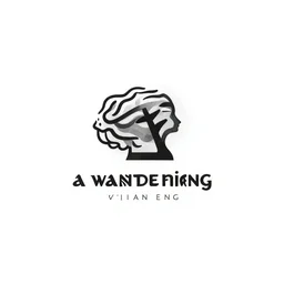 a wandering mind, logo without text, simple white background victo ngai, kilian eng, trending on artstation, brand identity