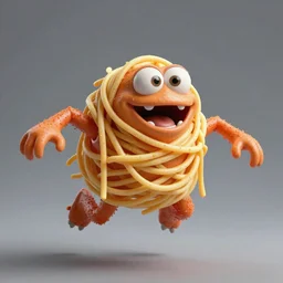 realistic rendering of the flying spaghetti monster