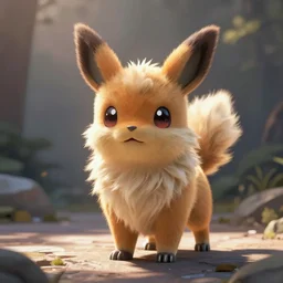 an adorable pokemon like growlithe. very cute friendly. fluffy. beautiful. digital render.