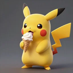 pikachu eating an ice cream, intricate, highly detailed, digital painting, artstation, concept art, 8 k, smooth, sharp focus, illustration