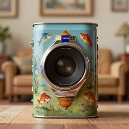 closeup portrait of tin toy retro living room, depth of field, zeiss lens, detailed, symmetrical, centered, fashion photoshoot, by nicoletta ceccoli, mark ryden, lostfish, breathtaking, 8 k resolution, extremely detailed, beautiful, establishing shot, artistic, hyperrealistic, octane render