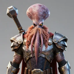 portrait zoidberg with davy jones squid beard wearing mjolnir power armor. artstationz greg rutkowski. beksinski, octane render, unreal engine 6, epic game graphics, fantasy, droid, conceptual art, ray tracing